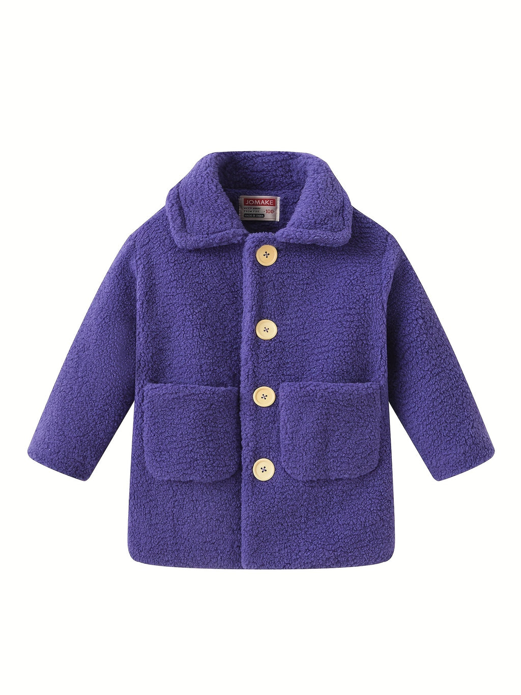 JOMAKE Girls' Winter Coat - Pastel Pink & Ombre Jacket with Button Front Closure, Soft Fleece-Lined Lapel Collar, Non-Stretchy Fabric for Everyday & Formal Events, Long Sleeve Casual Outerwear for School, Travel - Cute Korean